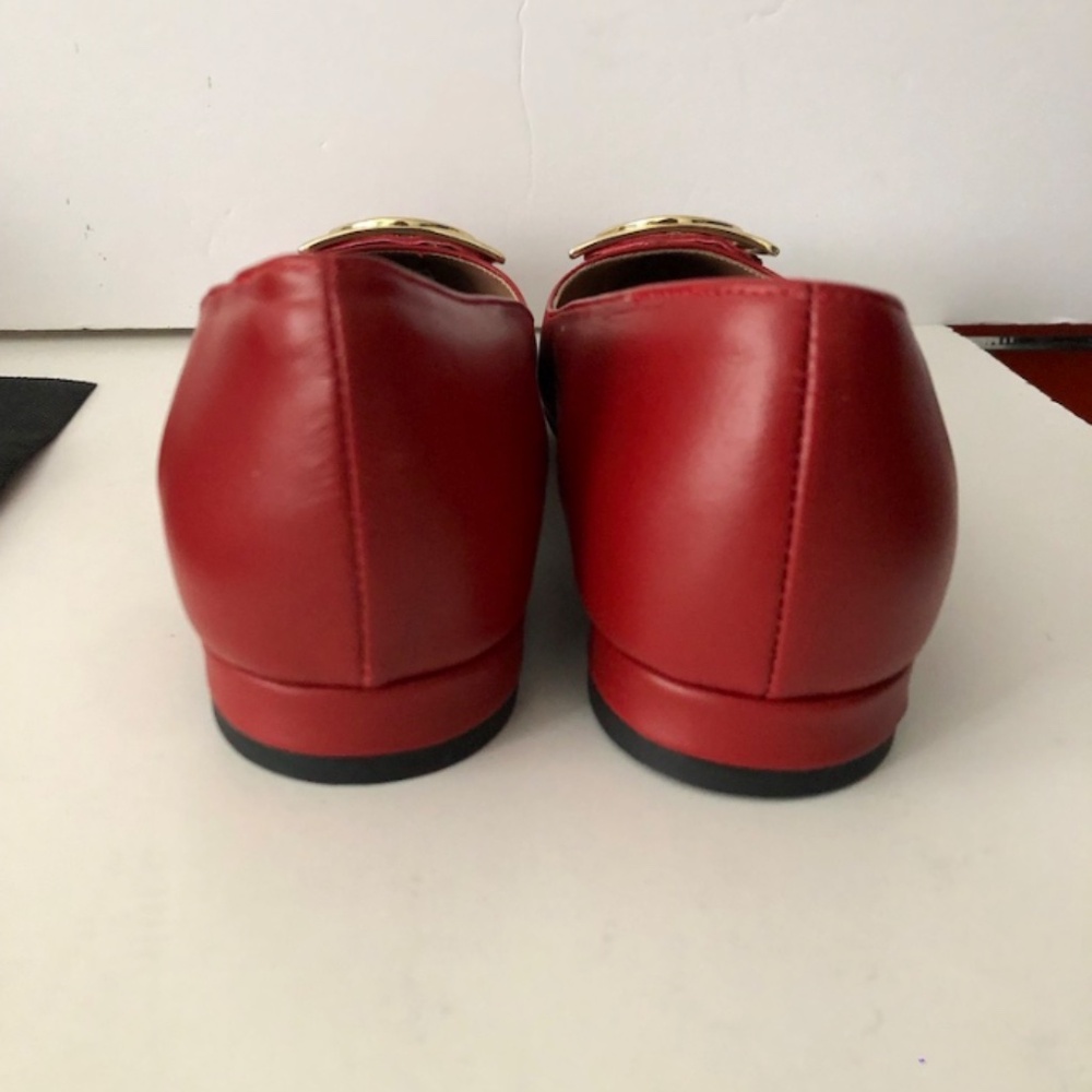 VALENTINO BY MARIO VALENTINO Flora Logo Buckle Pointed Toe Flat - Picture 7 of 11